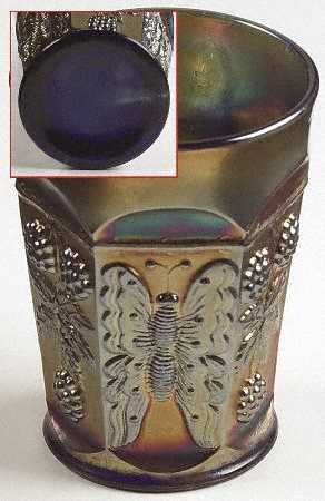 Butterfly and Berry Cobalt Blue by Fenton