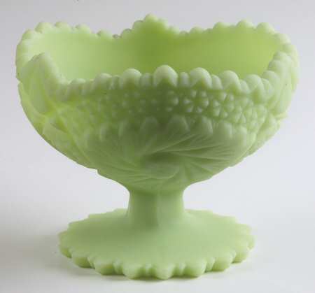 Lime Sherbet Satin Round Compote (Height X Width)