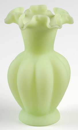 Lime Sherbet Satin 6" Flower Vase