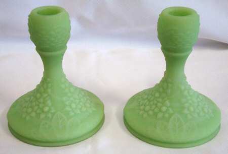 Lime Sherbet Satin 6" Single Light Candlestick