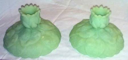 Lime Sherbet Satin Single Light Candlestick