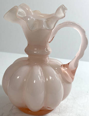 Rose Overlay 5" Handled Jug