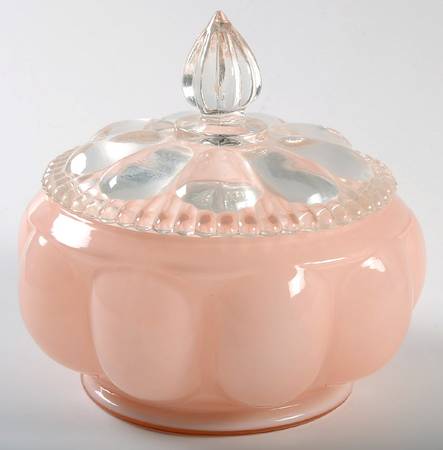 Rose Overlay Candy Dish & Lid