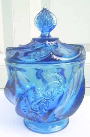 Twilight Blue Candy Dish & Lid