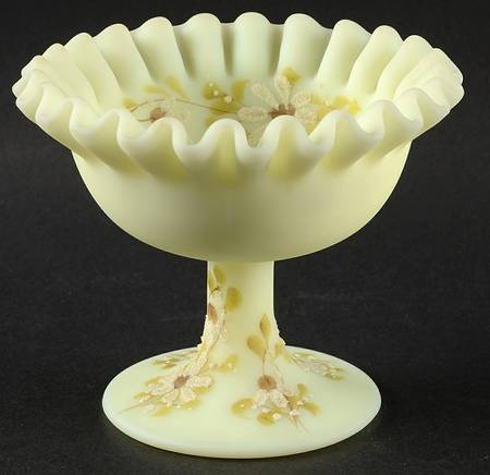 Daisies on Custard Round Compote (Height X Width)