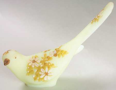 Daisies on Custard Happiness Bird Figurine