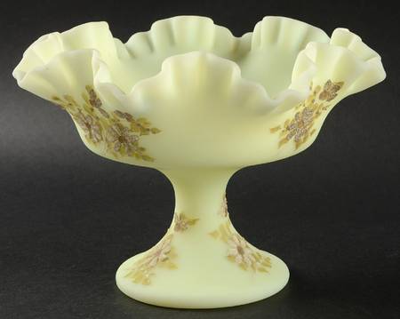 Daisies on Custard Round Compote (Height X Width)