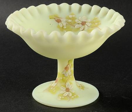 Daisies on Custard Round Compote (Height X Width)
