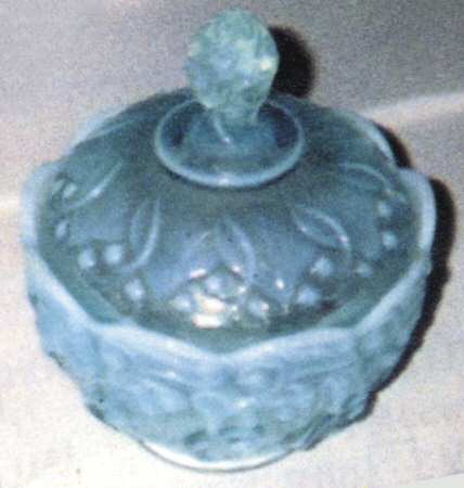 Lily of the Valley Blue (Opalescent) Candy Box & Lid