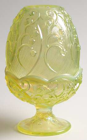 Lily of the Valley Topaz (Opalescent) (2 Piece) Fairy Lamp