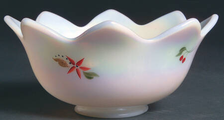 Gilded Star Flowers 8" Flared Bowl