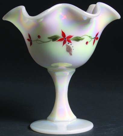 Gilded Star Flowers Round Compote (Height X Width)