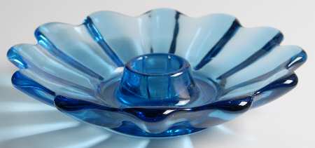 Celestial Blue Single Light Candlestick