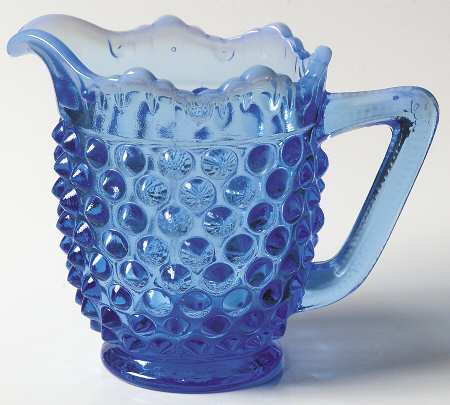 Hobnail Sapphire Blue (Opalescent) Creamer