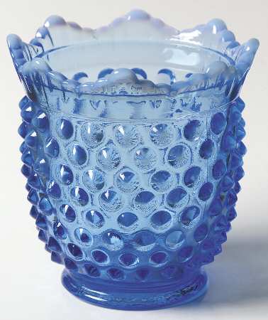 Hobnail Sapphire Blue (Opalescent) Sugar Bowl W/Lip No Lid