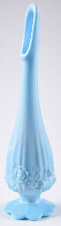 Rose Blue Marble 10" Bud Vase