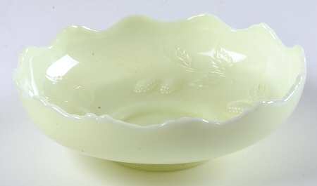 Blackberry Spray Custard 6" Round Bowl by Fenton