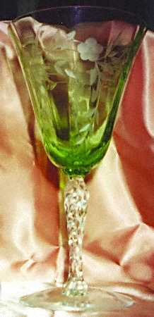 5097-4 (Green) Water Goblet