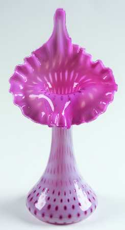 Fine Dot Optic Cranberry (Opalescent)