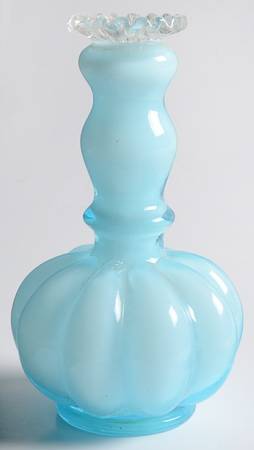 Blue Overlay 5" Flower Vase