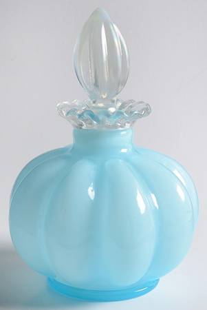 Blue Overlay Cologne Bottle & Stopper