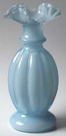 Blue Overlay 8" Flower Vase