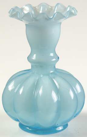 Blue Overlay 5" Flower Vase