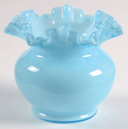 Blue Overlay 5" Flower Vase