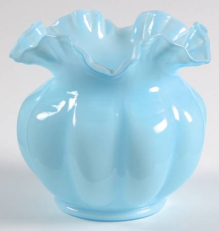 Blue Overlay 5" Flower Vase
