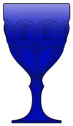 Moonstone Cameo Cobalt Blue by Fostoria