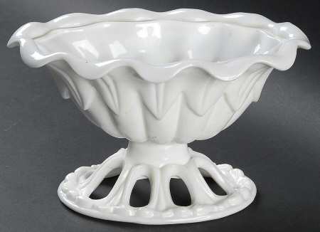 2693 Milk Glass Footed Urn No Lid