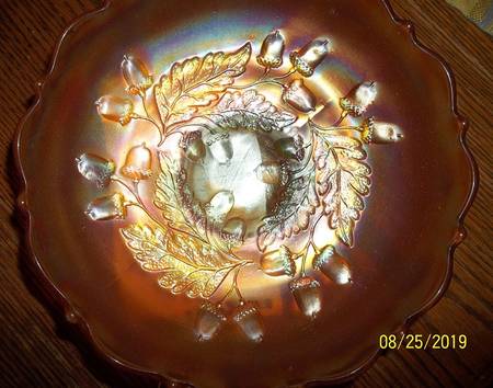 Acorn Marigold (Carnival, Line 835) 7" Round Bowl