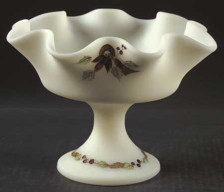 Poinsettia Glow Round Compote (Height X Width)