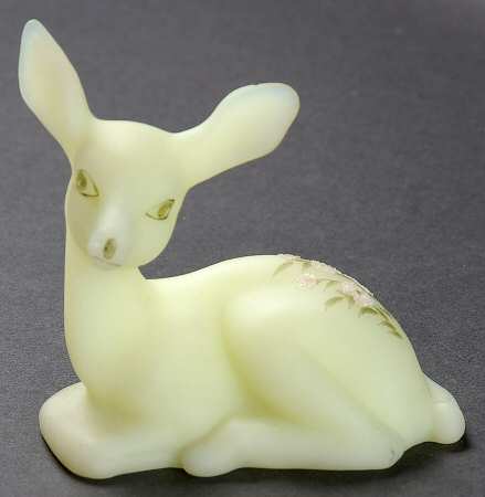 Pink Blossoms Fawn Figurine