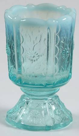 Blue Opalescent Toothpick Holder
