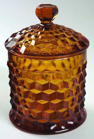 American Clear (Stem 2056) Amber Cookie Jar & Lid