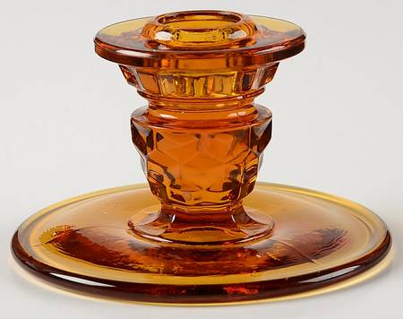 American Clear (Stem 2056) 2" Amber Single Light Candlestick