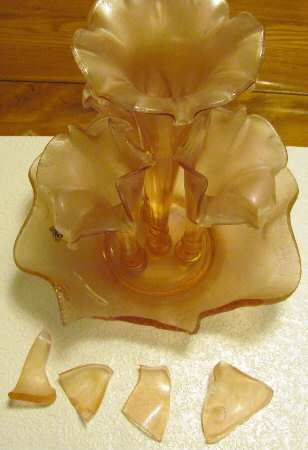 Velva Rose (Stretch) 75th Anniversary (5 Piece) Epergne Set