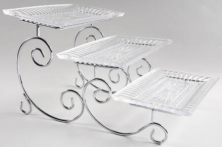 Estate 3 Tier Serving Dish with Metal Stand