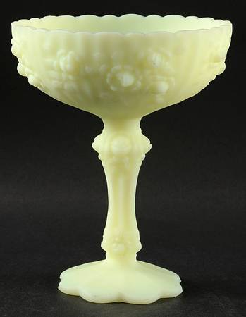 Custard Satin Round Compote (Height X Width)