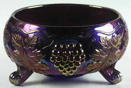Vintage Cobalt (Carnival) 5" 3 Footed Fern Bowl