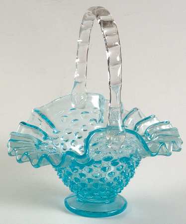 Hobnail Aquamarine Blue #3834 Hobnail 5" Basket