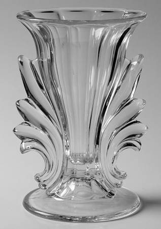 2484 Clear #2484 7" Handled Flared Vase