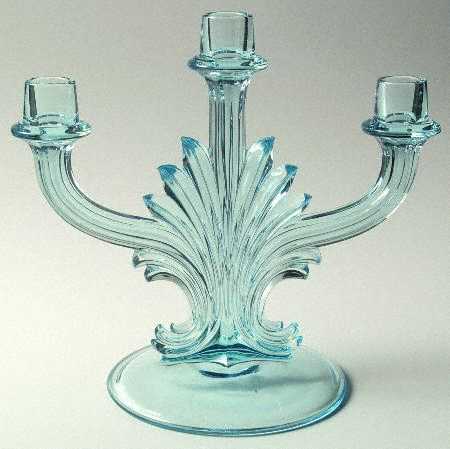 2484 Blue (Azure) 2484 Candlestick without Bobeche and Prisms