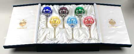 Lausanne Hock Wine - Set of 6 (Cobalt,Yellow, Amethyst, Skyblue, Green, Pink)