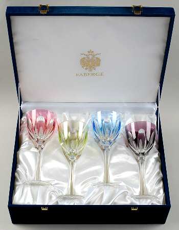 Regency Goblet - Set of 4 Colors (Sky Blue, Amethyst ,Lt Green & Pink)