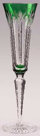 Palais Royal Green Fluted Champagne