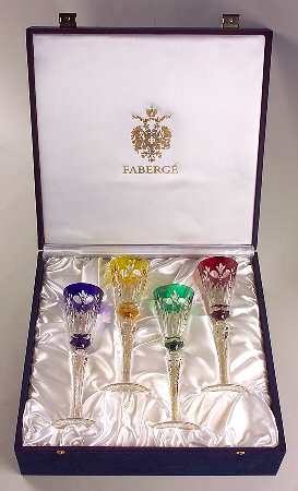 Palais Royal Liquor Cocktail (Set/4-Red, Cobalt, Green &Yellow