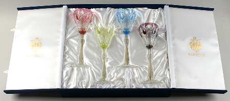 Czar Imperial Goblet - Set of 4 Colors (Sky Blue, Amethyst ,Lt Green & Pink)