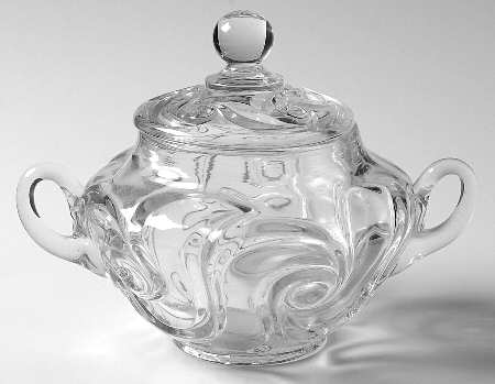 Victoria Clear Sugar Bowl & Lid